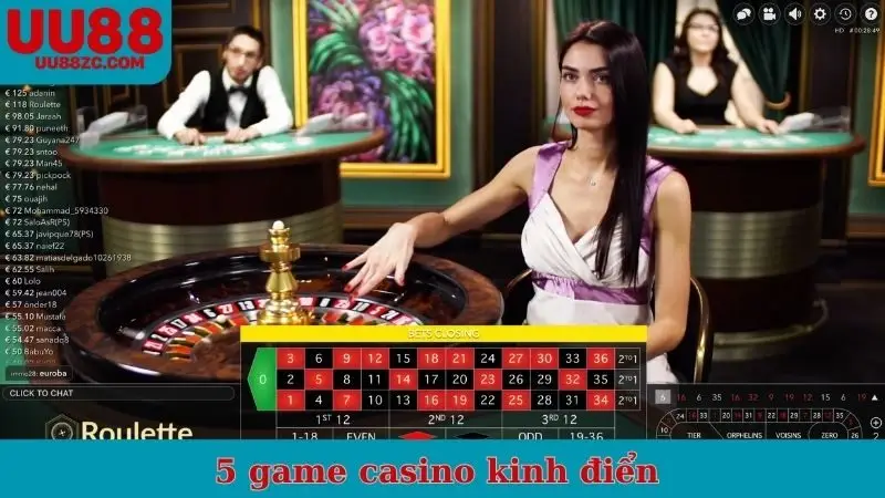 5 game casino kinh điển